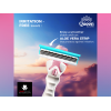 QUEEN SHAVING SYSTEM RAZOR HANDLE + 5 REFILLS TRIPLE BLADE FOR WOMEN